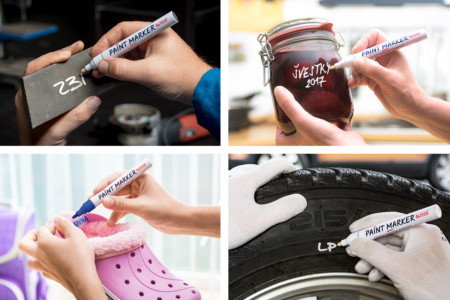 Ukázka reklamních fotek k popisovači Alteco Paint Marker
